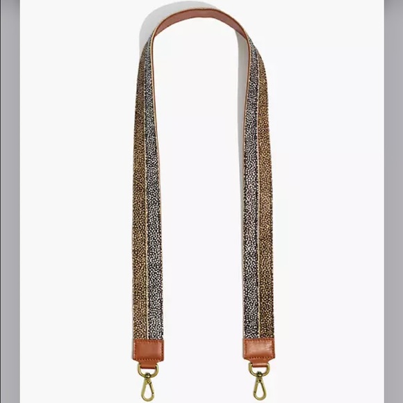 NWT Madewell The Crossbody Bag Strap: Spotted Calf Hair Colorblock Edition - Picture 1 of 1